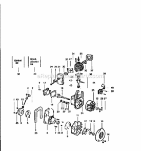 Page B Diagram and Parts List for 358797030  Craftsman Leaf Blower / Vacuum