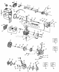 Page B Diagram and Parts List for 358797100  Craftsman Trimmer
