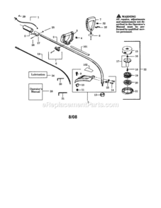 Page A Diagram and Parts List for 358797121  Craftsman Trimmer