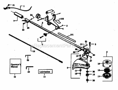 Page A Diagram and Parts List for 358797140  Craftsman Trimmer