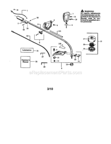 Page A Diagram and Parts List for 358797180  Craftsman Trimmer