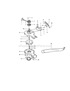 Page B Diagram and Parts List for 358797201  Craftsman Leaf Blower / Vacuum