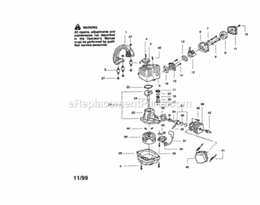 Page A Diagram and Parts List for 358797202  Craftsman Leaf Blower / Vacuum