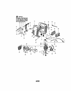 Page A Diagram and Parts List for 358797251  Craftsman Leaf Blower / Vacuum