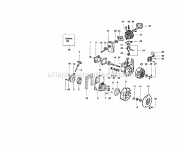 Page B Diagram and Parts List for 358797310  Craftsman Leaf Blower / Vacuum
