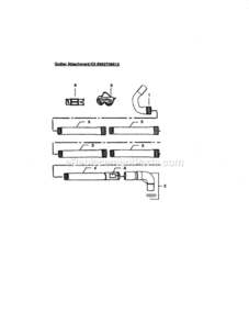 Page E Diagram and Parts List for 358797310  Craftsman Leaf Blower / Vacuum