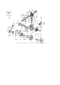 Part Location Diagram of 530049521 Craftsman Crankcase Assembly