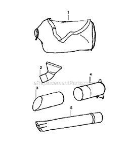 VacuumBlower Diagram and Parts List for 358797342  Craftsman Leaf Blower / Vacuum