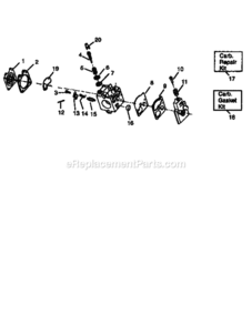 Page B Diagram and Parts List for 358797951  Craftsman Leaf Blower / Vacuum
