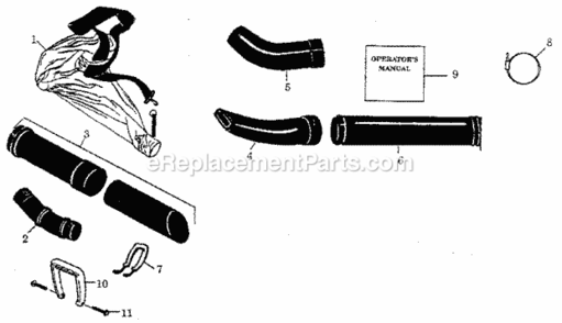 Page B Diagram and Parts List for 358797981  Craftsman Leaf Blower / Vacuum