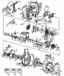Page A Diagram and Parts List for 358797990  Craftsman Leaf Blower / Vacuum