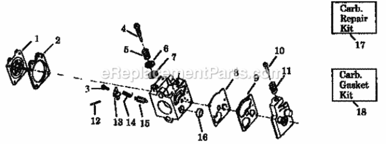 Page B Diagram and Parts List for 358797990  Craftsman Leaf Blower / Vacuum