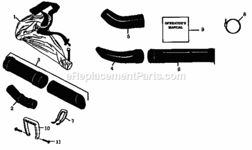 Page C Diagram and Parts List for 358797990  Craftsman Leaf Blower / Vacuum
