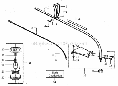 Page A Diagram and Parts List for 358798150  Craftsman Trimmer