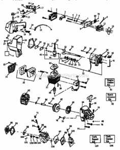 Page B Diagram and Parts List for 358798151-32CC  Craftsman Trimmer