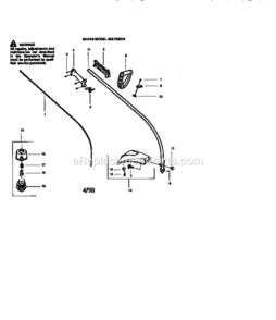 Page D Diagram and Parts List for 358798210  Craftsman Trimmer