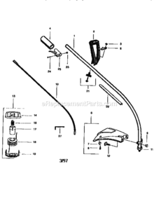 Page A Diagram and Parts List for 358798230  Craftsman Trimmer