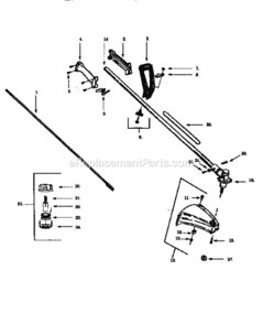 Page A Diagram and Parts List for 358798442  Craftsman Trimmer