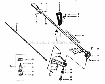 Page A Diagram and Parts List for 358798451  Craftsman Trimmer
