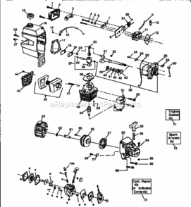 Page B Diagram and Parts List for 358798451  Craftsman Trimmer