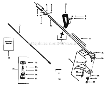 Page A Diagram and Parts List for 358798452  Craftsman Trimmer