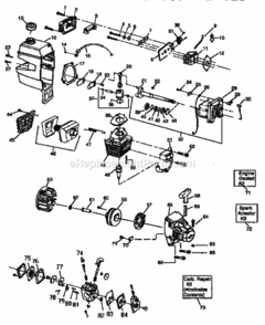 Page B Diagram and Parts List for 358798452  Craftsman Trimmer