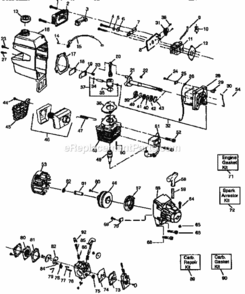 Page B Diagram and Parts List for 358798490  Craftsman Trimmer