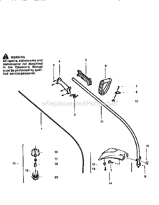 Page A Diagram and Parts List for 358798530  Craftsman Trimmer