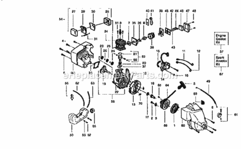 Page B Diagram and Parts List for 358798560  Craftsman Trimmer