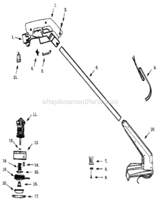 Page A Diagram and Parts List for 358799060  Craftsman Trimmer