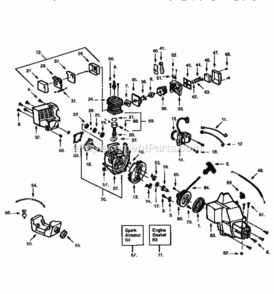 Page B Diagram and Parts List for 358799211  Craftsman Trimmer