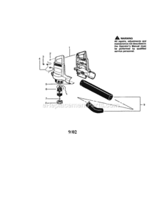 Page A Diagram and Parts List for 358799341  Craftsman Leaf Blower / Vacuum