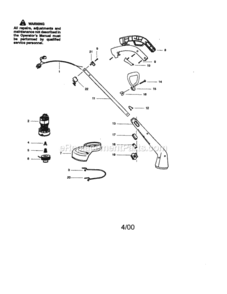 Page A Diagram and Parts List for 358799461  Craftsman Trimmer