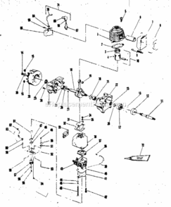 Part Location Diagram of 35196 Tecumseh Crankshaft (Incl. 13 & 14)