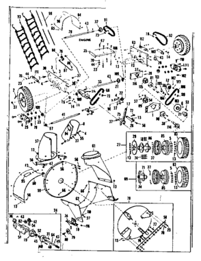 Replacement Parts Diagram and Parts List for 53682540  Craftsman Snow Blower