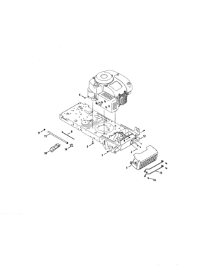 Engine/muffler Shield Diagram and Parts List for 247273730  Craftsman Lawn Tractor