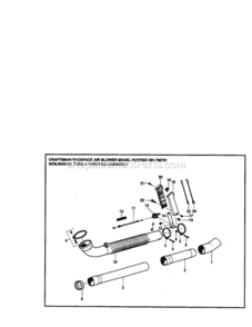 Page D Diagram and Parts List for 360796791  Craftsman Leaf Blower / Vacuum