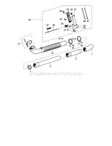 Page C Diagram and Parts List for 360796800  Craftsman Leaf Blower / Vacuum