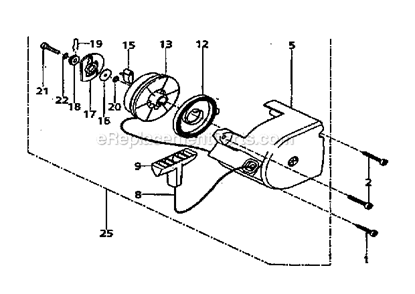 Starter Diagram and Parts List for 360796900  Craftsman Leaf Blower / Vacuum