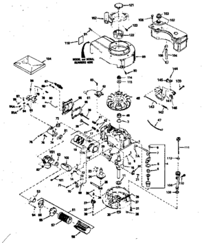 Engine Diagram and Parts List for 143374422  Craftsman Engine