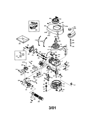 Part Location Diagram of 33205A Craftsman Lawn & Garden Equipment Engine