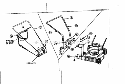 Page A Diagram and Parts List for 36681008  Craftsman Lawn Tractor Accessories