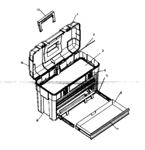 Portable Chest Diagram and Parts List for 70665628K0  Craftsman Tool Stand & Cart