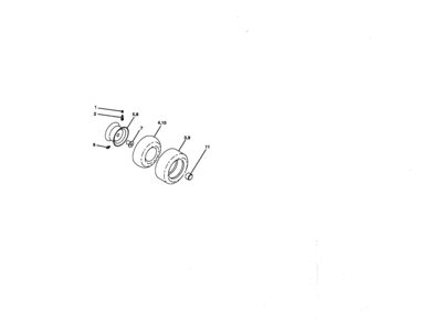 Wheels And Tires Diagram and Parts List for 917270534  Craftsman Lawn Tractor