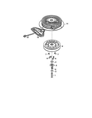 Rewind Starter Diagram and Parts List for 143039005  Craftsman Engine