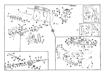 Auger And Gear Case Assembly Diagram and Parts List for 53621800  Craftsman Snow Blower