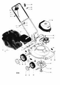 Page A Diagram and Parts List for 37055  Craftsman Lawn Mower