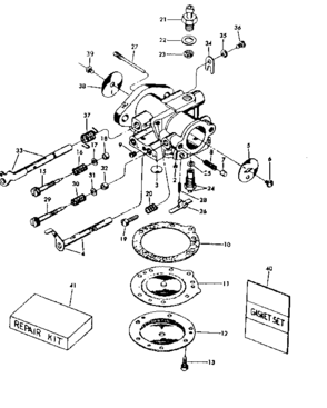 Part Location Diagram of 9986M1 Craftsman Puller body