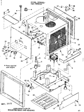 Mounting Base & Housing Diagram and Parts List for 580323020  Craftsman Engine