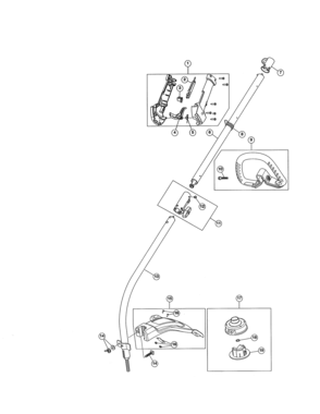 Drive Shaft/handle/shield Diagram and Parts List for 316731703  Craftsman Trimmer